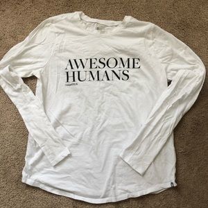 Figs Awesome Humans longsleeve underscrub T-shirt 100% Cotton Size Medium